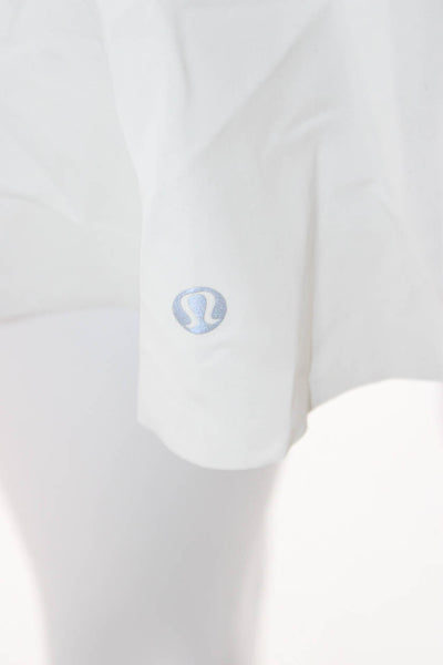 Lululemon Womens Mini Skater Skort White Nylon Lycra Size 8