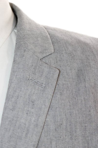 Frank & Oak Mens Gray Linen Blend Blazer Size 44