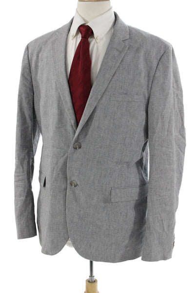 Frank & Oak Mens Gray Linen Blend Blazer Size 44
