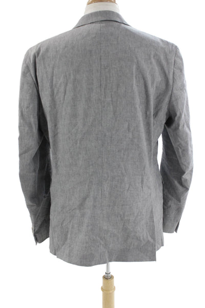 Frank & Oak Mens Gray Linen Blend Blazer Size 44