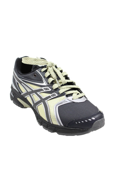 Asics Mens DS Trainer Lace Up Sneakers Black Yellow Size 7