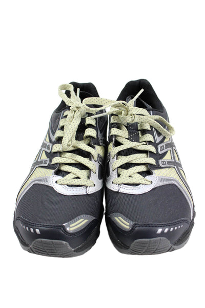 Asics Mens DS Trainer Lace Up Sneakers Black Yellow Size 7