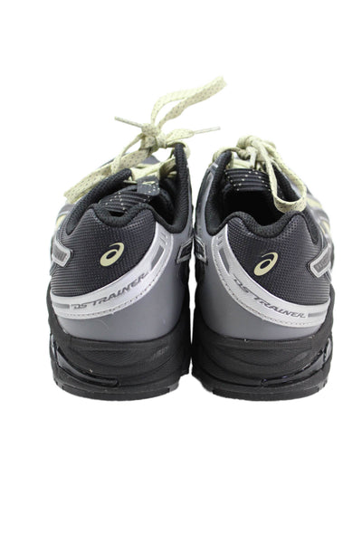 Asics Mens DS Trainer Lace Up Sneakers Black Yellow Size 7