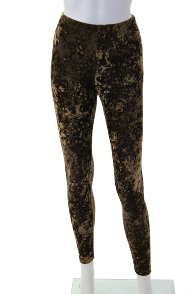 Hue Womens Ankle Jeggings Brown 90s Stretch Size S