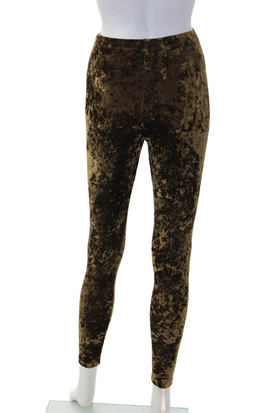 Hue Womens Ankle Jeggings Brown 90s Stretch Size S