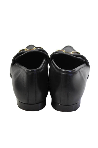 Anine Bing Womens Leather Pointed Toe Loafers Black Size 40 10