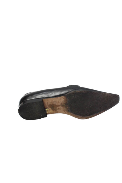 Anine Bing Womens Leather Pointed Toe Loafers Black Size 40 10