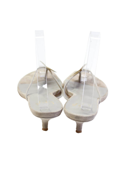 LPA Womens Leather Things Sandals Heels Taupe Size 9