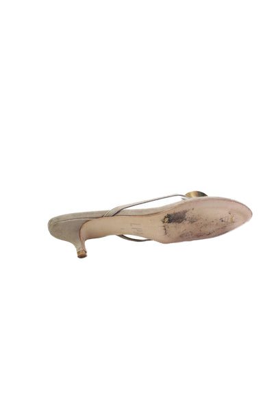 LPA Womens Leather Things Sandals Heels Taupe Size 9