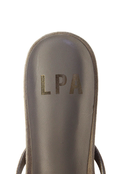 LPA Womens Leather Things Sandals Heels Taupe Size 9