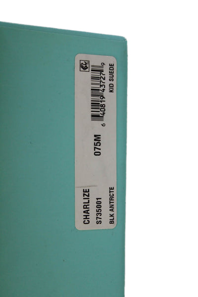 Kate Spade New York Womens Suede Charlize Pump High Heels Black Size 7.5