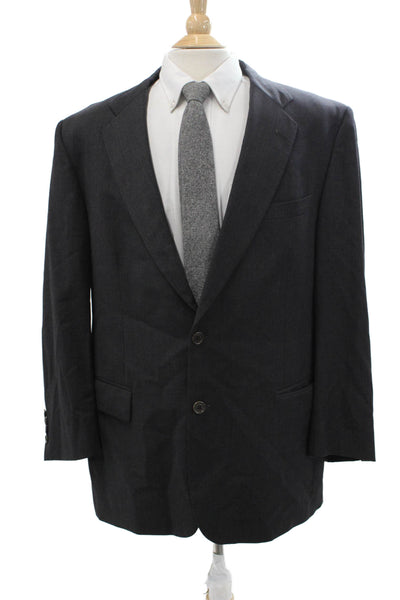 Brooks Brothers Mens Dark Gray Super 110s Wool Suit Jacket Size 44