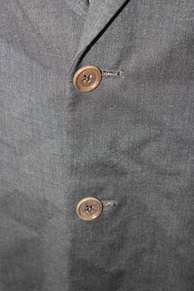 Brooks Brothers Mens Dark Gray Super 110s Wool Suit Jacket Size 44
