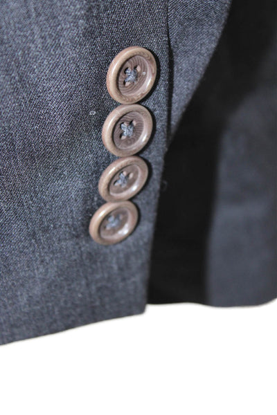 Brooks Brothers Mens Dark Gray Super 110s Wool Suit Jacket Size 44