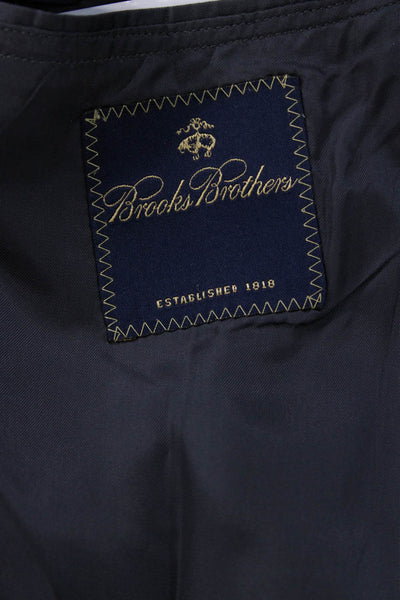 Brooks Brothers Mens Dark Gray Super 110s Wool Suit Jacket Size 44