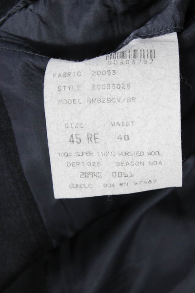 Brooks Brothers Mens Dark Gray Super 110s Wool Suit Jacket Size 44