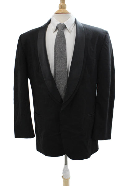 Oscar de la Renta Men's Tuxedo Jacket Black Button Size 44