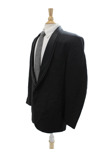 Oscar de la Renta Men's Tuxedo Jacket Black Button Size 44
