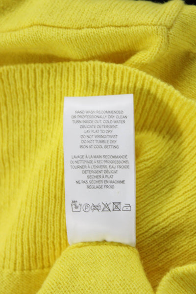 Kerri Rosenthal Unisex Pullover Sweater Yellow Crewneck 95% Cotton Size XL