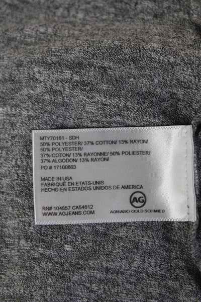 AG Womens Basic Gray Crew Neck Tank Top Cotton Viscose Sleeveless Size M