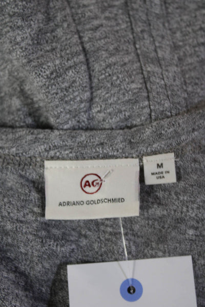 AG Womens Basic Gray Crew Neck Tank Top Cotton Viscose Sleeveless Size M