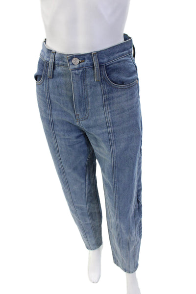 Frame Womens Mom Tapered Mid-Rise Blue Jeans 28in Size 24