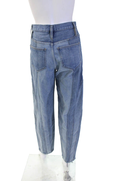 Frame Womens Mom Tapered Mid-Rise Blue Jeans 28in Size 24