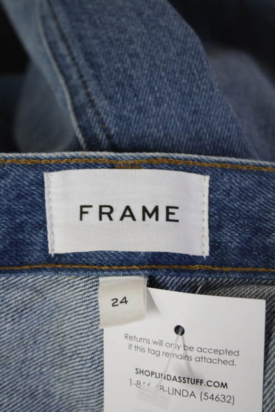 Frame Womens Mom Tapered Mid-Rise Blue Jeans 28in Size 24