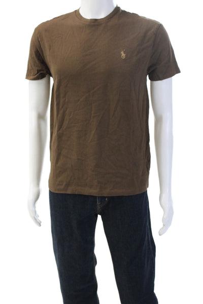 Polo Ralph Lauren Mens Brown Cotton Crew Neck Short Sleeve T-Shirt Size S