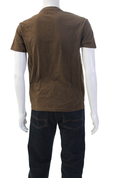 Polo Ralph Lauren Mens Brown Cotton Crew Neck Short Sleeve T-Shirt Size S