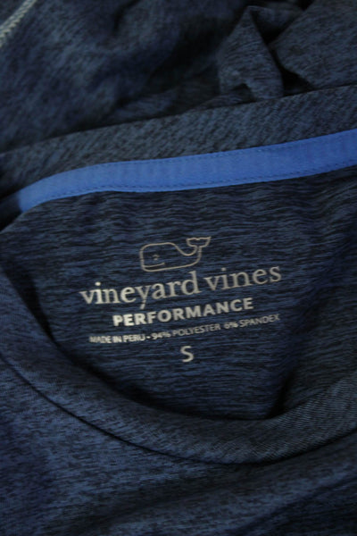 Vineyard Vines Mens Dark Blue Graphic Animal T-Shirt Crew Poly Spandex Size S