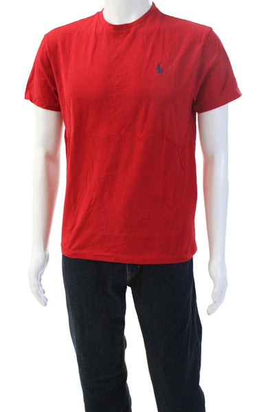 Polo Ralph Lauren Mens Red Cotton Crewneck T-Shirt Short Sleeve Size S