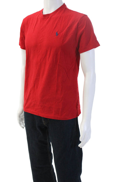 Polo Ralph Lauren Mens Red Cotton Crewneck T-Shirt Short Sleeve Size S