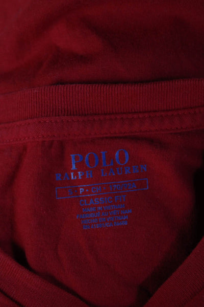 Polo Ralph Lauren Mens Red Cotton Crewneck T-Shirt Short Sleeve Size S