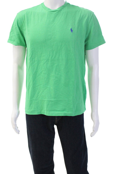 Polo Ralph Lauren Mens Solid Cotton Crewneck T-Shirt Green Short Sleeve Size S