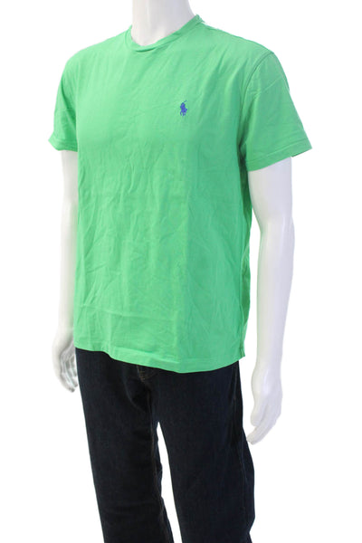 Polo Ralph Lauren Mens Solid Cotton Crewneck T-Shirt Green Short Sleeve Size S