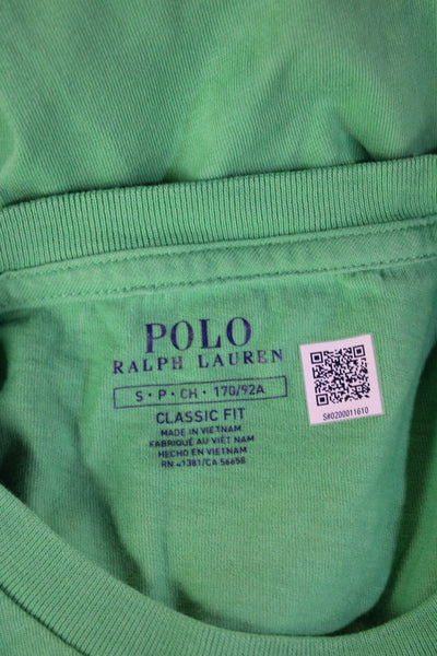 Polo Ralph Lauren Mens Solid Cotton Crewneck T-Shirt Green Short Sleeve Size S