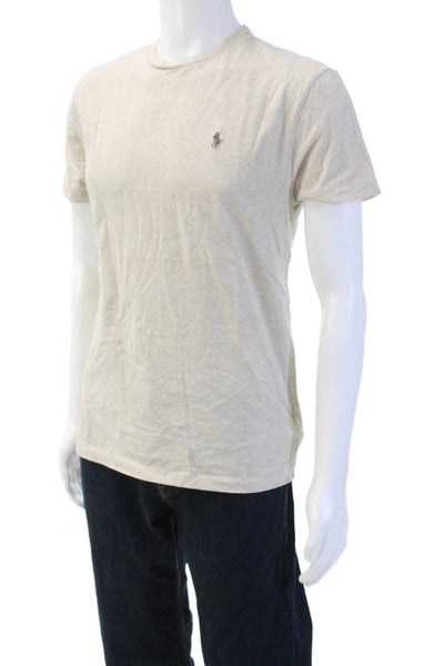 Polo Ralph Lauren Mens Beige Cotton Crewneck Short Sleeve T-Shirt Size S
