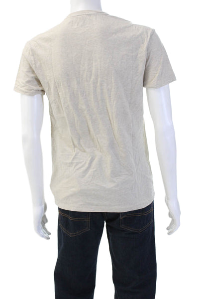 Polo Ralph Lauren Mens Beige Cotton Crewneck Short Sleeve T-Shirt Size S