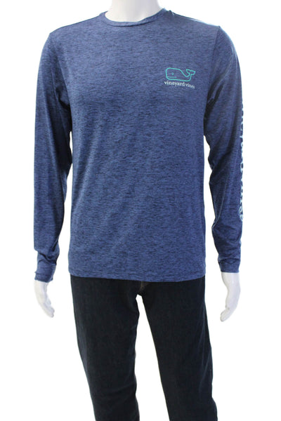 Vineyard Vines Mens Blue Long Sleeve Graphic T Shirt 100% Cotton Size XS
