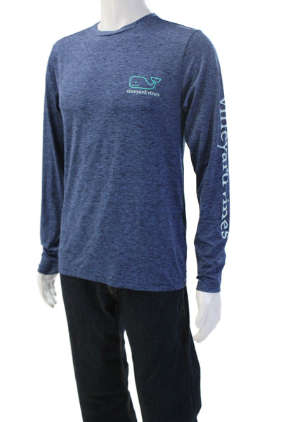 Vineyard Vines Mens Blue Long Sleeve Graphic T Shirt 100% Cotton Size XS