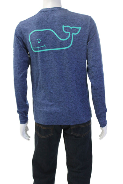 Vineyard Vines Mens Blue Long Sleeve Graphic T Shirt 100% Cotton Size XS