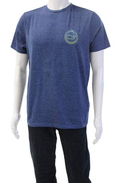 Vineyard Vines Men Dark Blue Fish Graphic T-Shirt Size S