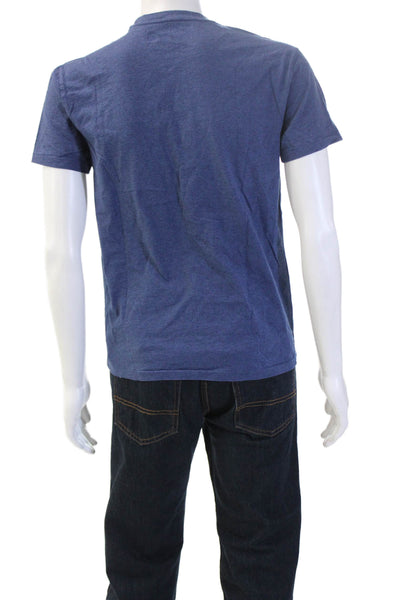 Polo Ralph Lauren Mens Solid Blue Cotton Crew Neck T-Shirt Short Sleeve Size S