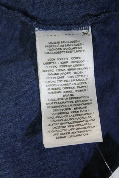 Polo Ralph Lauren Mens Solid Blue Cotton Crew Neck T-Shirt Short Sleeve Size S