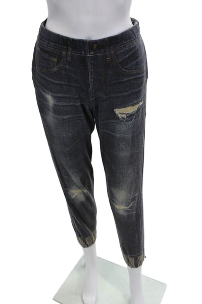 Rag & Bone Women Boyfriend Cropped Dark Gray Jeans Size XS