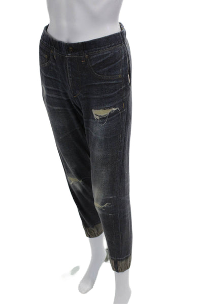 Rag & Bone Women Boyfriend Cropped Dark Gray Jeans Size XS