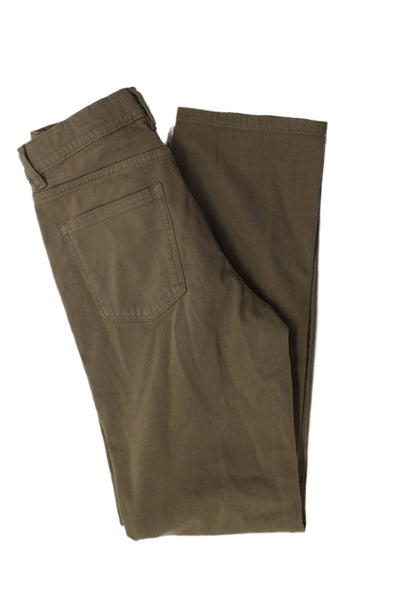 DL 1961 Boys Button Closure Straight Leg Casual Pants Brown Size 14