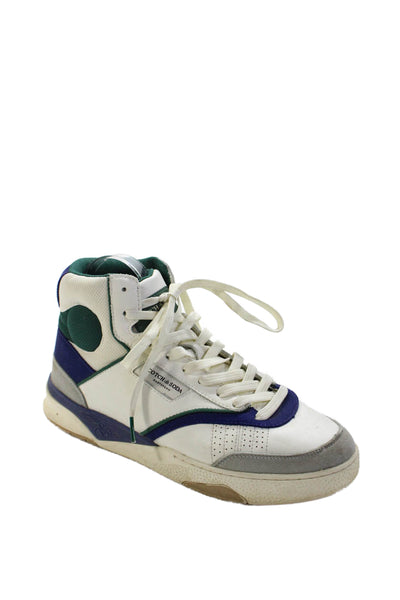 Scotch & Soda Men's Leather Lace Up Colorblock High Top Sneakers Size 8