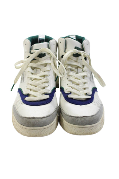 Scotch & Soda Men's Leather Lace Up Colorblock High Top Sneakers Size 8